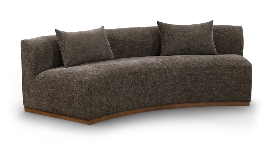Meridian Furniture - Avanti 104" Chenille Fabric Upholstered Sofa - 44016Brown-S - GreatFurnitureDeal