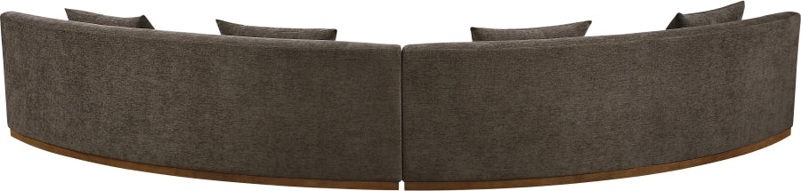 Meridian Furniture - Avanti 182.5" Chenille Fabric Upholstered 2 Piece Modular Sectional - 44016Brown-S-2PC - GreatFurnitureDeal