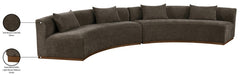 Meridian Furniture - Avanti 182.5" Chenille Fabric Upholstered 2 Piece Modular Sectional - 44016Brown-S-2PC - GreatFurnitureDeal