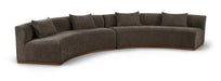 Meridian Furniture - Avanti 182.5" Chenille Fabric Upholstered 2 Piece Modular Sectional - 44016Brown-S-2PC - GreatFurnitureDeal