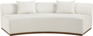 Meridian Furniture - Avanti 104" Chenille Fabric Upholstered Sofa - 44016Cream-S - GreatFurnitureDeal