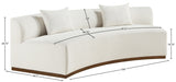 Meridian Furniture - Avanti 104" Chenille Fabric Upholstered Sofa - 44016Cream-S - GreatFurnitureDeal