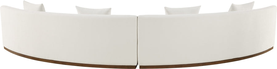 Meridian Furniture - Avanti 182.5" Chenille Fabric Upholstered 2 Piece Modular Sectional - 44016Cream-S-2PC - GreatFurnitureDeal