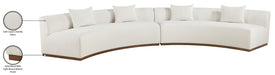 Meridian Furniture - Avanti 182.5" Chenille Fabric Upholstered 2 Piece Modular Sectional - 44016Cream-S-2PC - GreatFurnitureDeal