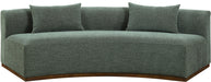 Meridian Furniture - Avanti 104" Chenille Fabric Upholstered Sofa - 44016Olive-S - GreatFurnitureDeal