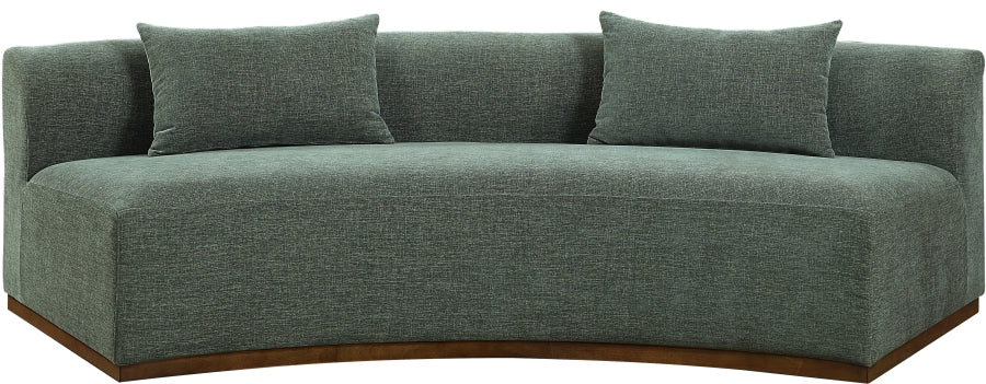 Meridian Furniture - Avanti 104" Chenille Fabric Upholstered Sofa - 44016Olive-S - GreatFurnitureDeal
