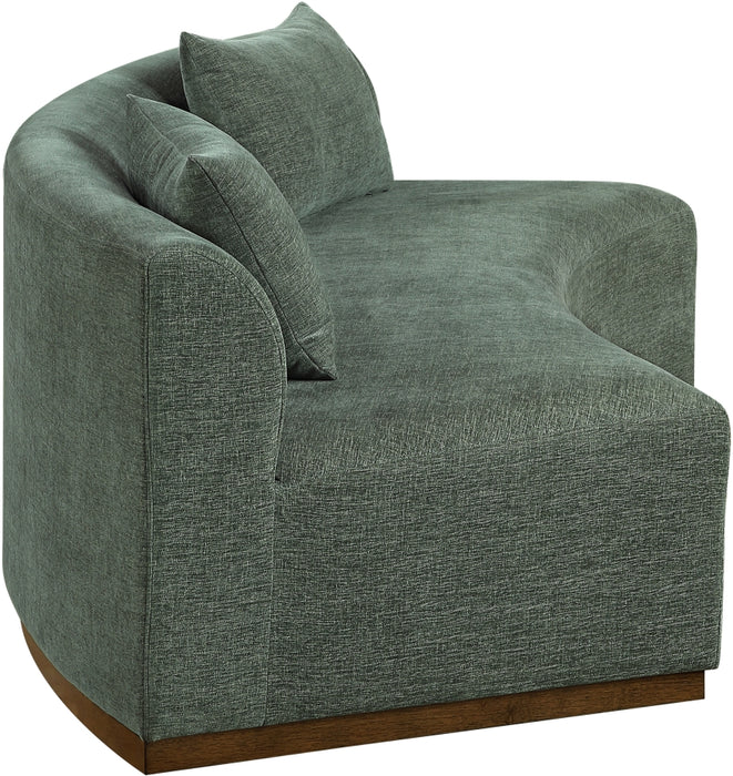 Meridian Furniture - Avanti 104" Chenille Fabric Upholstered Sofa - 44016Olive-S - GreatFurnitureDeal