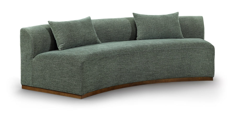 Meridian Furniture - Avanti 104" Chenille Fabric Upholstered Sofa - 44016Olive-S - GreatFurnitureDeal