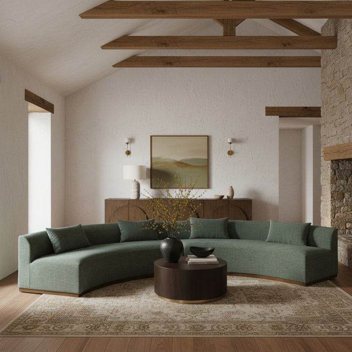 Meridian Furniture - Avanti 182.5" Chenille Fabric Upholstered 2 Piece Modular Sectional - 44016Olive-S-2PC - GreatFurnitureDeal