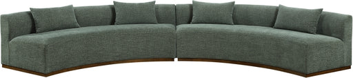 Meridian Furniture - Avanti 182.5" Chenille Fabric Upholstered 2 Piece Modular Sectional - 44016Olive-S-2PC - GreatFurnitureDeal