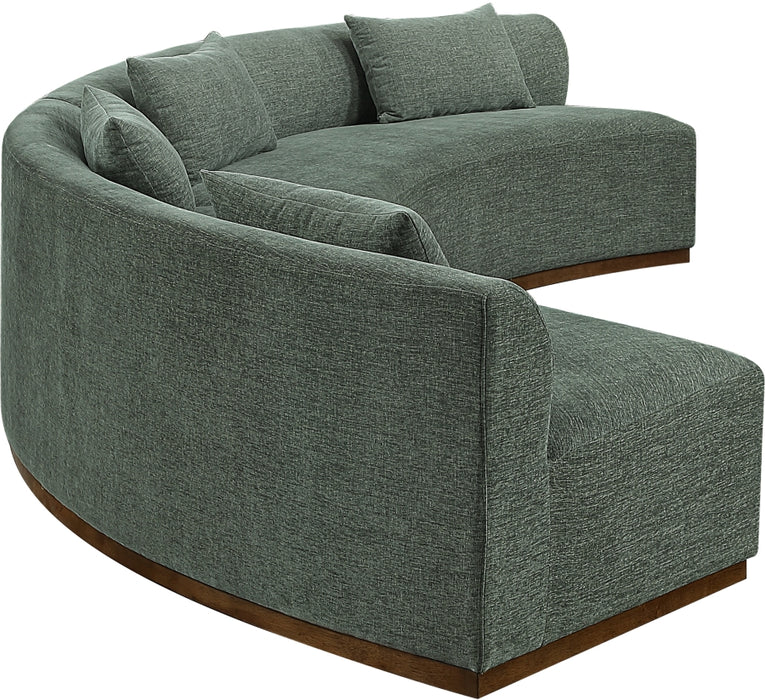 Meridian Furniture - Avanti 182.5" Chenille Fabric Upholstered 2 Piece Modular Sectional - 44016Olive-S-2PC - GreatFurnitureDeal