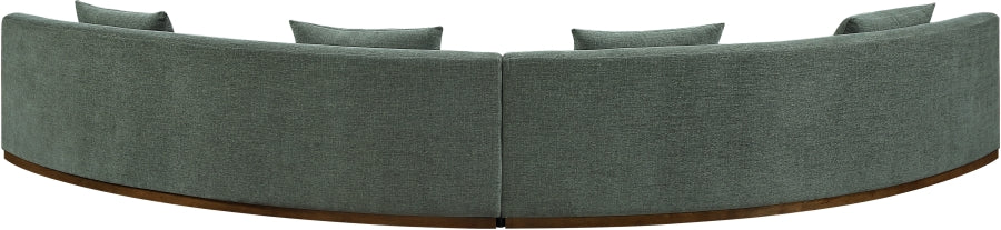 Meridian Furniture - Avanti 182.5" Chenille Fabric Upholstered 2 Piece Modular Sectional - 44016Olive-S-2PC - GreatFurnitureDeal