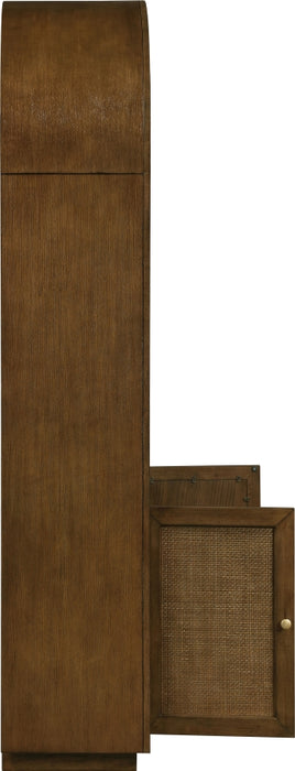 Meridian Furniture - Botanical Oak Veneer And Solid Wood Bookcase in Brown - 77021Brown - GreatFurnitureDeal