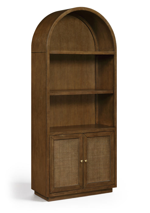 Meridian Furniture - Botanical Oak Veneer And Solid Wood Bookcase in Brown - 77021Brown - GreatFurnitureDeal