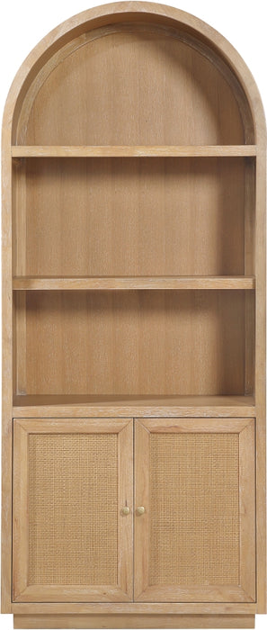 Meridian Furniture - Botanical Oak Veneer And Solid Wood Bookcase in Natural - 77021Natural - GreatFurnitureDeal