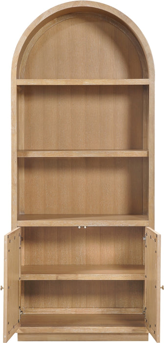 Meridian Furniture - Botanical Oak Veneer And Solid Wood Bookcase in Natural - 77021Natural - GreatFurnitureDeal