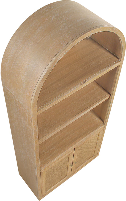 Meridian Furniture - Botanical Oak Veneer And Solid Wood Bookcase in Natural - 77021Natural - GreatFurnitureDeal