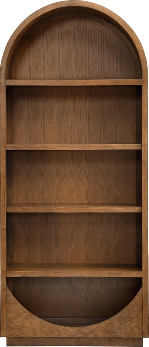 Meridian Furniture - Hearth Oak Veneer And Solid Wood Bookcase in Brown - 77024Brown - GreatFurnitureDeal
