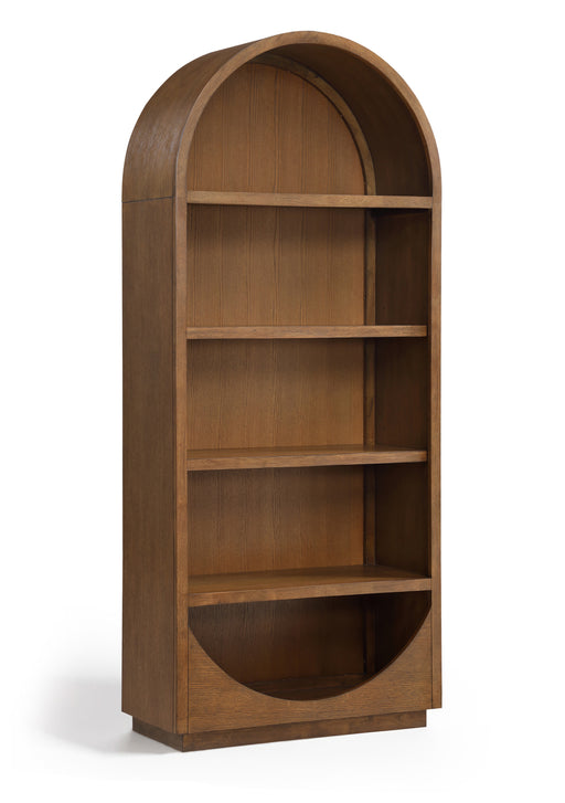 Meridian Furniture - Hearth Oak Veneer And Solid Wood Bookcase in Brown - 77024Brown - GreatFurnitureDeal
