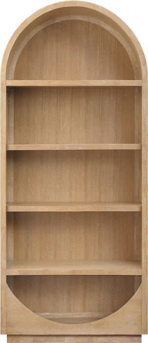 Meridian Furniture - Hearth Oak Veneer And Solid Wood Bookcase in Natural - 77024Natural - GreatFurnitureDeal