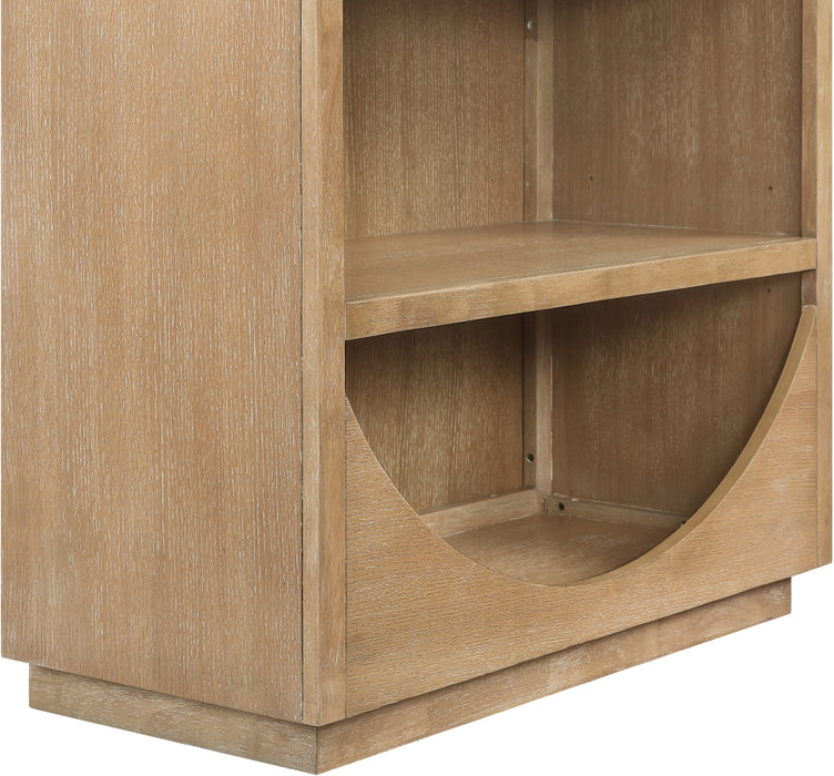 Meridian Furniture - Hearth Oak Veneer And Solid Wood Bookcase in Natural - 77024Natural - GreatFurnitureDeal