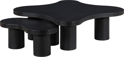 Meridian Furniture - Cove Oak Veneer And Solid Wood 2pc. Coffee Table in Black - 99000Black-CT-2PC - GreatFurnitureDeal