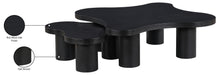 Meridian Furniture - Cove Oak Veneer And Solid Wood 2pc. Coffee Table in Black - 99000Black-CT-2PC - GreatFurnitureDeal