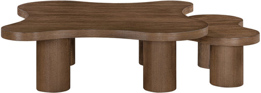 Meridian Furniture - Cove Oak Veneer And Solid Wood 2pc. Coffee Table in Brown - 99000Brown-CT-2PC - GreatFurnitureDeal