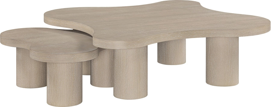 Meridian Furniture - Cove Oak Veneer And Solid Wood 2pc. Coffee Table in Natural - 99000Natural-CT-2PC - GreatFurnitureDeal