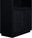 Meridian Furniture - Botanical Oak Veneer And Solid Wood Bookcase in Black - 77021Black - GreatFurnitureDeal