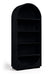 Meridian Furniture - Hearth Oak Veneer And Solid Wood Bookcase in Black - 77024Black - GreatFurnitureDeal
