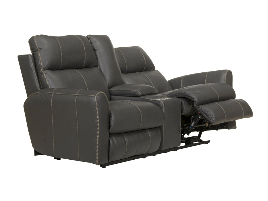 Catnapper - Fredda 3 Piece Power Reclining Living Room Set in Anthracite - 64481-89-80-ANTHRACITE