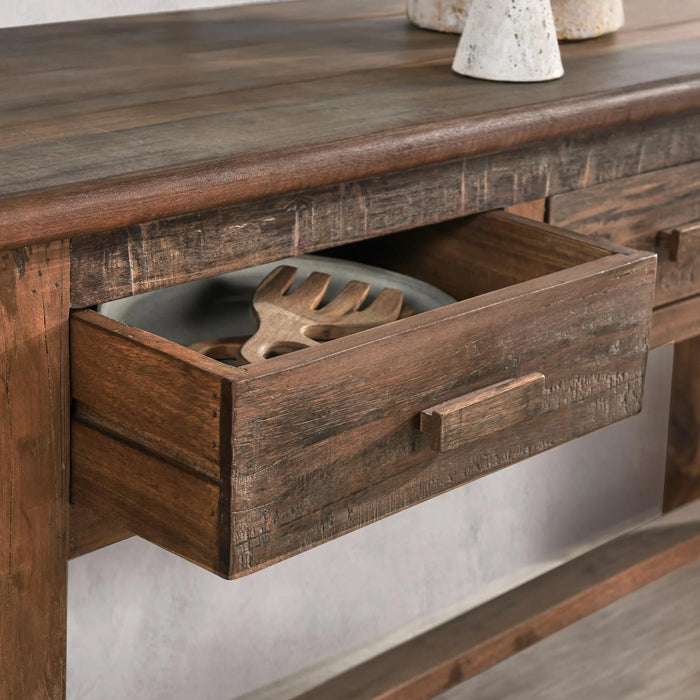 Classic Home - Ezra Reclaimed Wood 6 Drawer Console Table - 59012107 - GreatFurnitureDeal