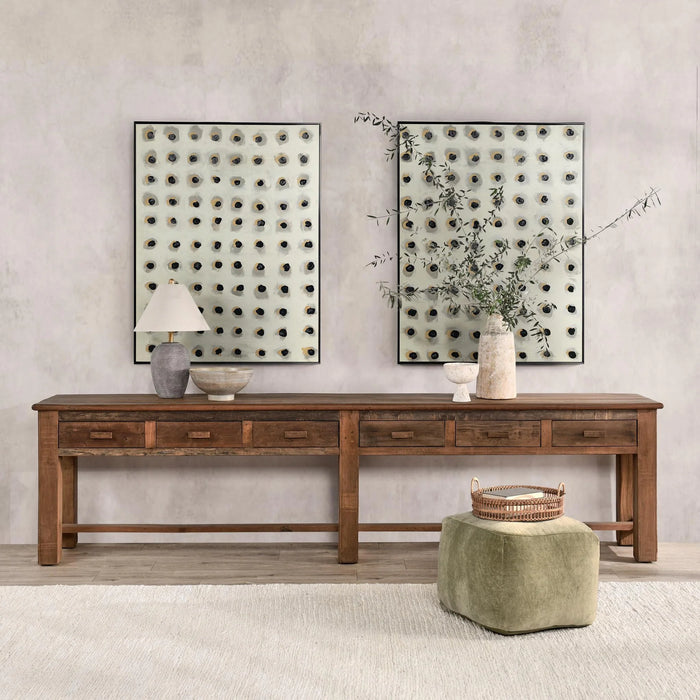 Classic Home - Ezra Reclaimed Wood 6 Drawer Console Table - 59012107 - GreatFurnitureDeal