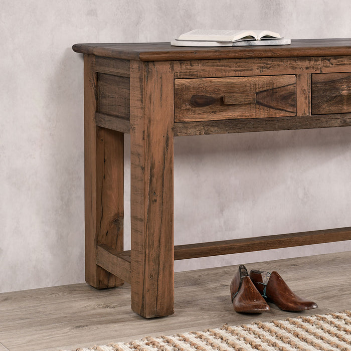 Classic Home Furniture - Ezra Reclaimed Wood 3Dwr Console Table Natural - 59012109