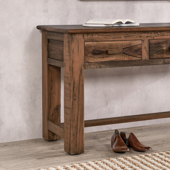 Classic Home - Ezra Reclaimed Wood 3Dwr Console Table - 59012109 - GreatFurnitureDeal