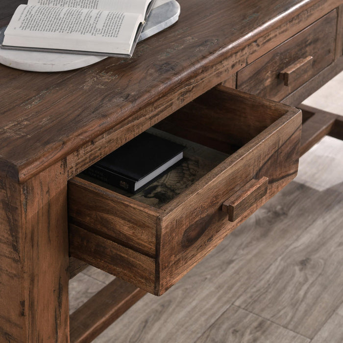 Classic Home - Ezra Reclaimed Wood 3Dwr Console Table - 59012109 - GreatFurnitureDeal