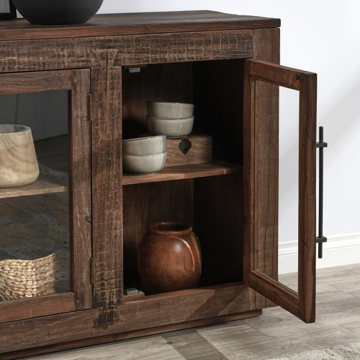 Classic Home - Jett Reclaimed Wood 4Dr Cabinet - 59026961 - GreatFurnitureDeal