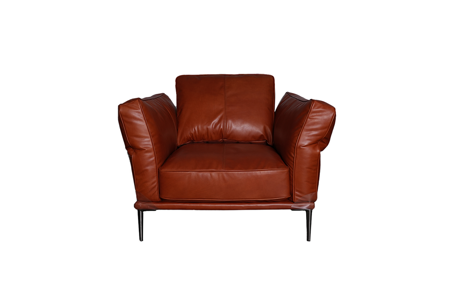 Moroni - Bartz Full Leather Chair in Cognac - 59701C2280 - GreatFurnitureDeal