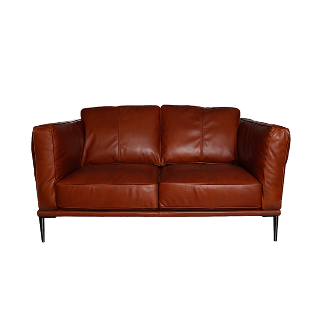 Moroni - Bartz Full Leather Loveseat in Cognac - 59702C2280 - GreatFurnitureDeal