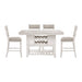 Homelegance - Savile 5 Piece Counter Height Table Set in Brushed Antique White - 5982-36*5 - GreatFurnitureDeal