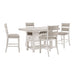 Homelegance - Savile 5 Piece Counter Height Table Set in Brushed Antique White - 5982-36*5 - GreatFurnitureDeal