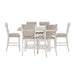 Homelegance - Savile 7 Piece Counter Height Table Set in Brushed Antique White - 5982-36*7 - GreatFurnitureDeal