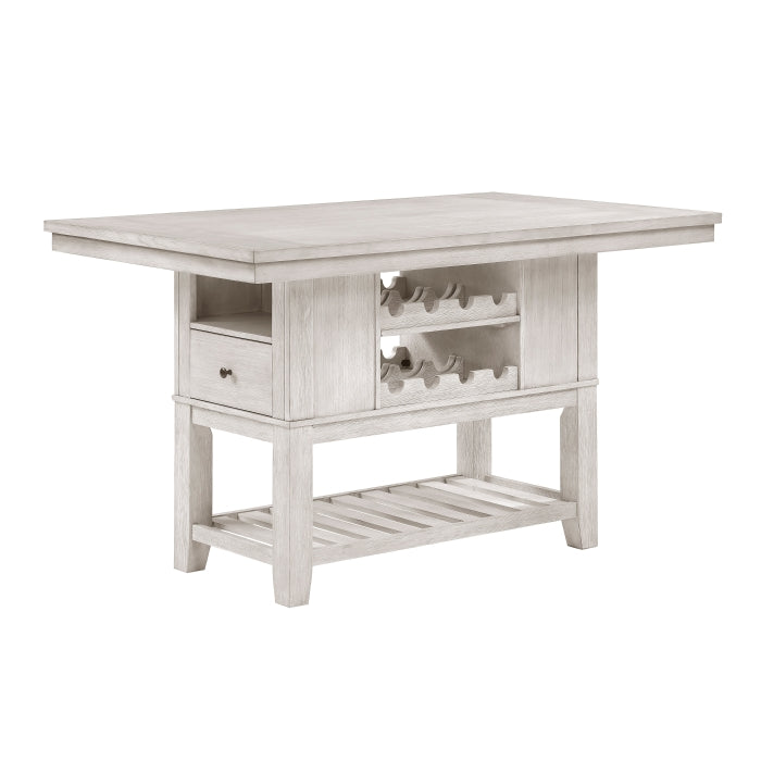 Homelegance - Savile 7 Piece Counter Height Table Set in Brushed Antique White - 5982-36*7 - GreatFurnitureDeal