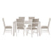 Homelegance - Savile 7 Piece Dining Table Set in Brushed Antique White - 5982-60*7 - GreatFurnitureDeal