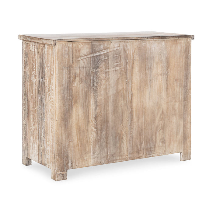 Classic Home - Baltim Reclaimed Wood 3Dwr Print Block Cabinet - 59912175 - GreatFurnitureDeal