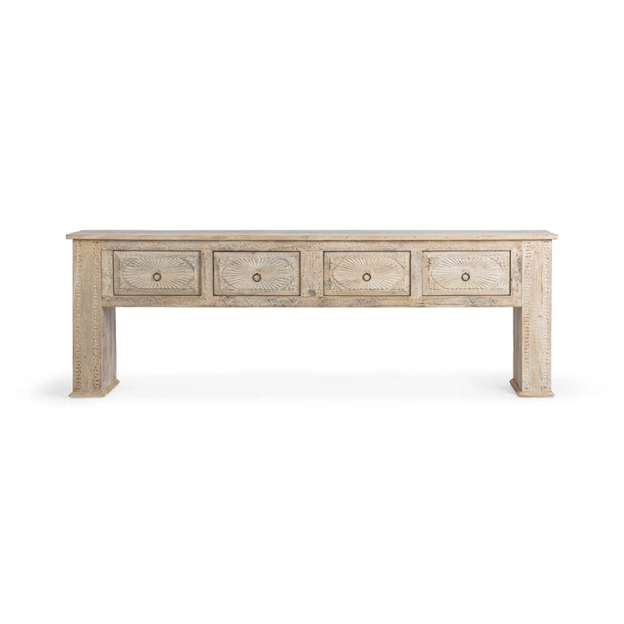 Classic Home - Qena 4 Drawer Console Table in Butterwood Blend - 59971071