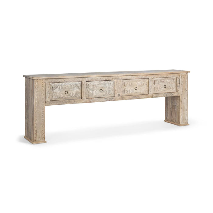 Classic Home - Qena 4 Drawer Console Table in Butterwood Blend - 59971071