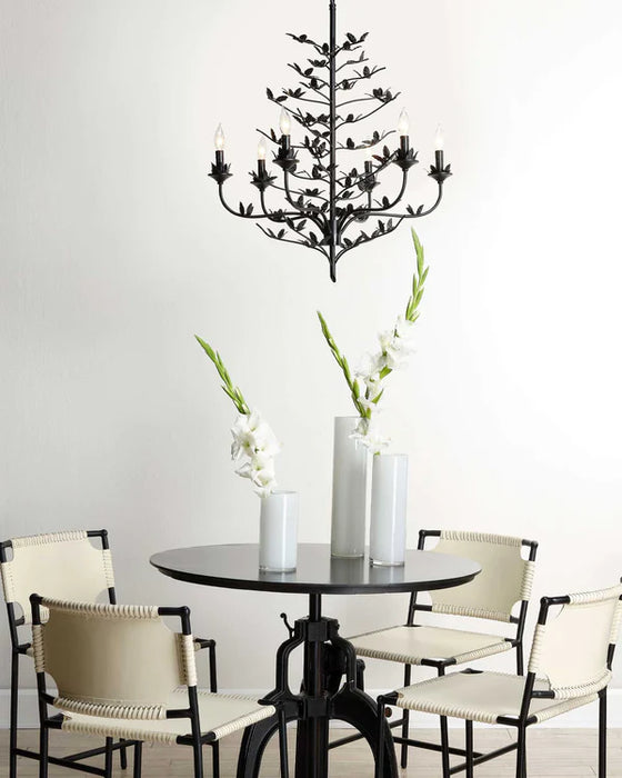 Jamie Young Company - Blooming Iron Chandelier, Black - 5BLOO-BLCK