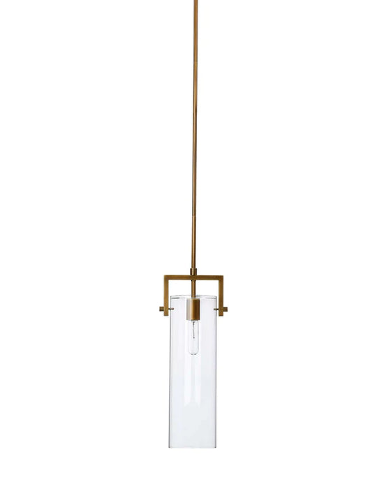 Jamie Young Company - Cambrai Brass & Glass Pendant, Large - 5CAMB-LGBR